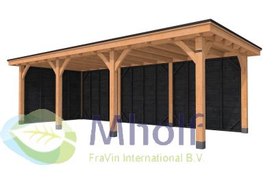 2022 Hillhout - Buitenverblijf met plat dak Excellent III 742x310cm