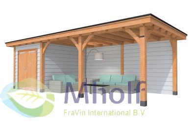 2022 Hillhout - Buitenverblijf met plat dak Excellent III 892x307cm