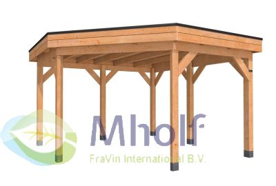 Hillhout hoekmodel Premium 400x400cm - Basis